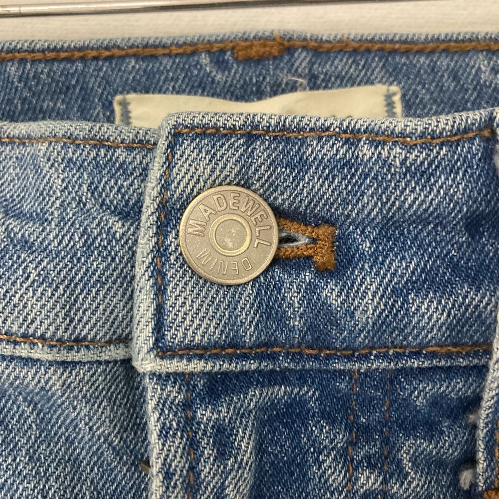 Madewell Women’s Blue Ankle Cropped Jeans Distressed Details Sz 25 - Picture 5 of 16